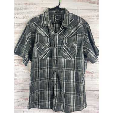 Bke BKE Men's Black & White Plaid Western Slim Fi… - image 1