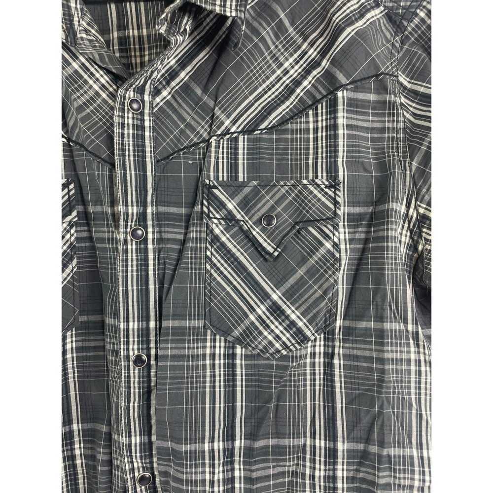 Bke BKE Men's Black & White Plaid Western Slim Fi… - image 2