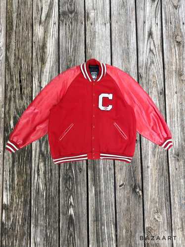 Vtg Rare 80s Catch Ball Varsity Wool Mix Leather College 