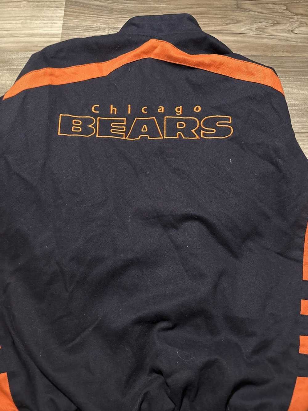 Vintage Navy Chicago Bears Jacket With Snap Enclosures 