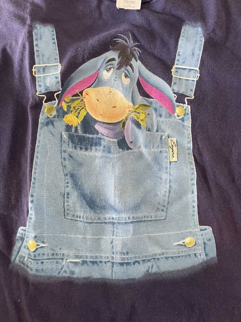 Disney Vintage Disney Eeyore Overall pouch T-shir… - image 2