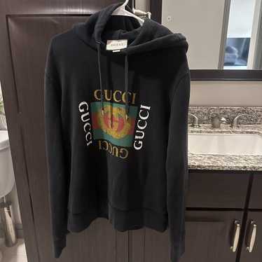 Gucci Cotton Sweatshirt With Tiger in Black for Men