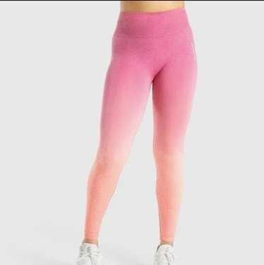 Gymshark Adapt Ombre Seamless Leggings Women’s Size S Light Gray/Pink EUC