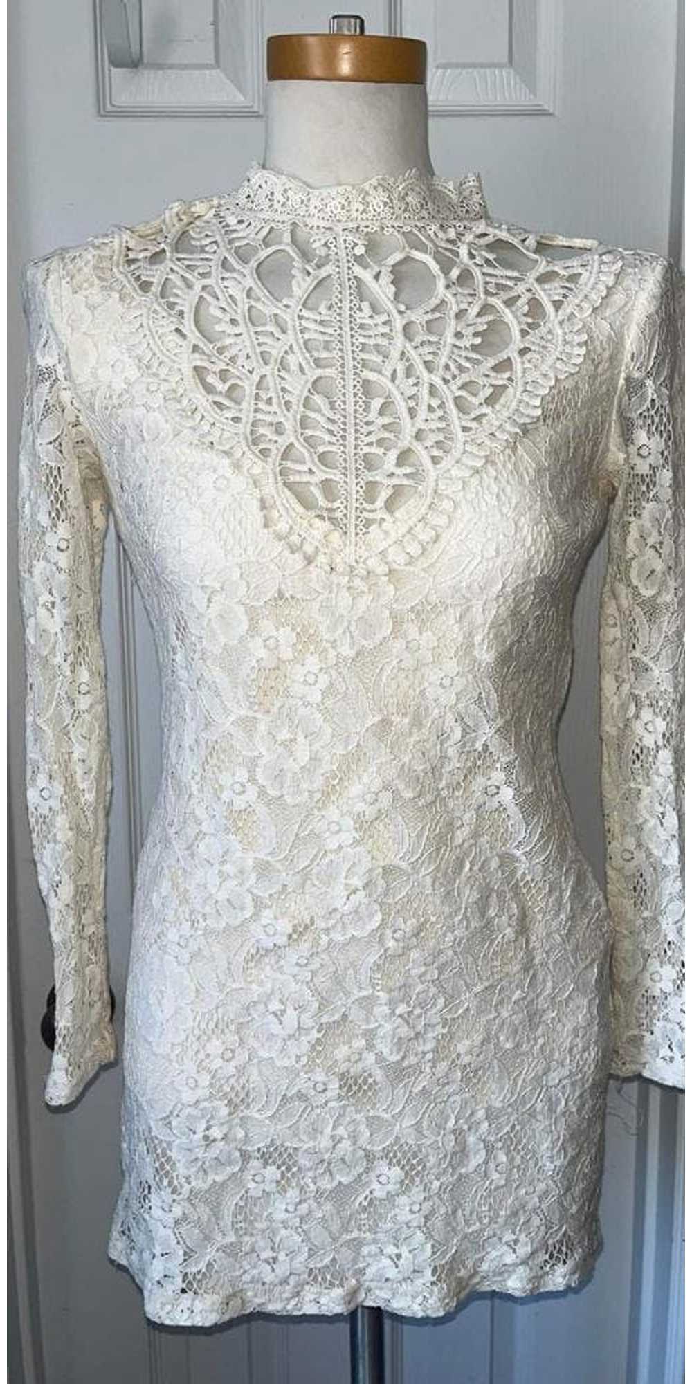 Forever 21 Forever 21 Lace Long Sleeve minidress … - image 1