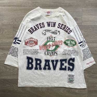 1991 Atlanta Braves Tomahawk Champs Vintage Shirt - Nouvette