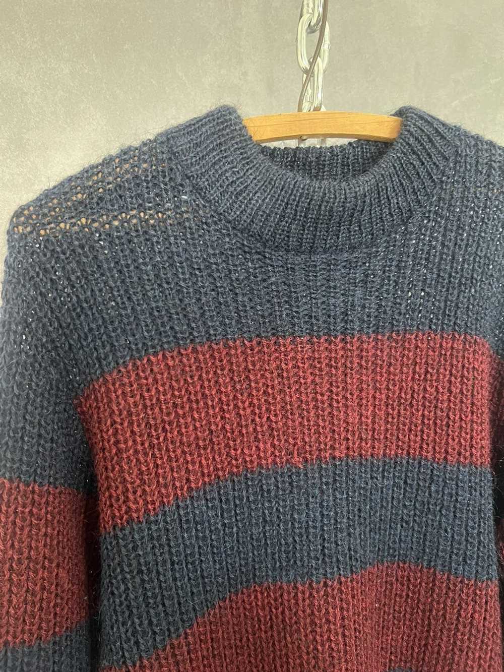 Vintage Vintage 70s loose knit wool striped sweat… - image 3