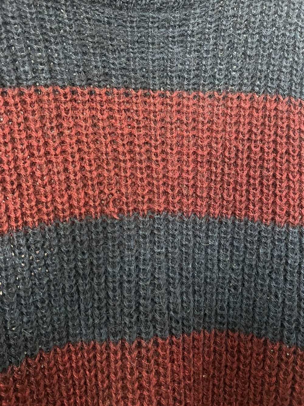 Vintage Vintage 70s loose knit wool striped sweat… - image 4