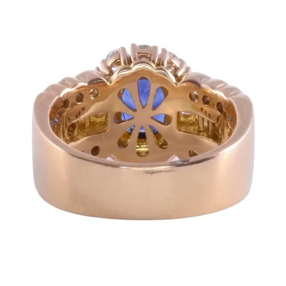 Sapphire & VS Diamond 18K Ring - image 4