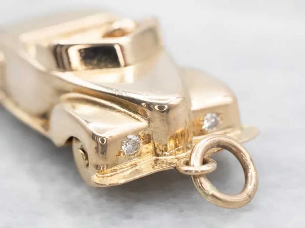 Vintage Diamond and 14-Karat Gold Charm - image 2