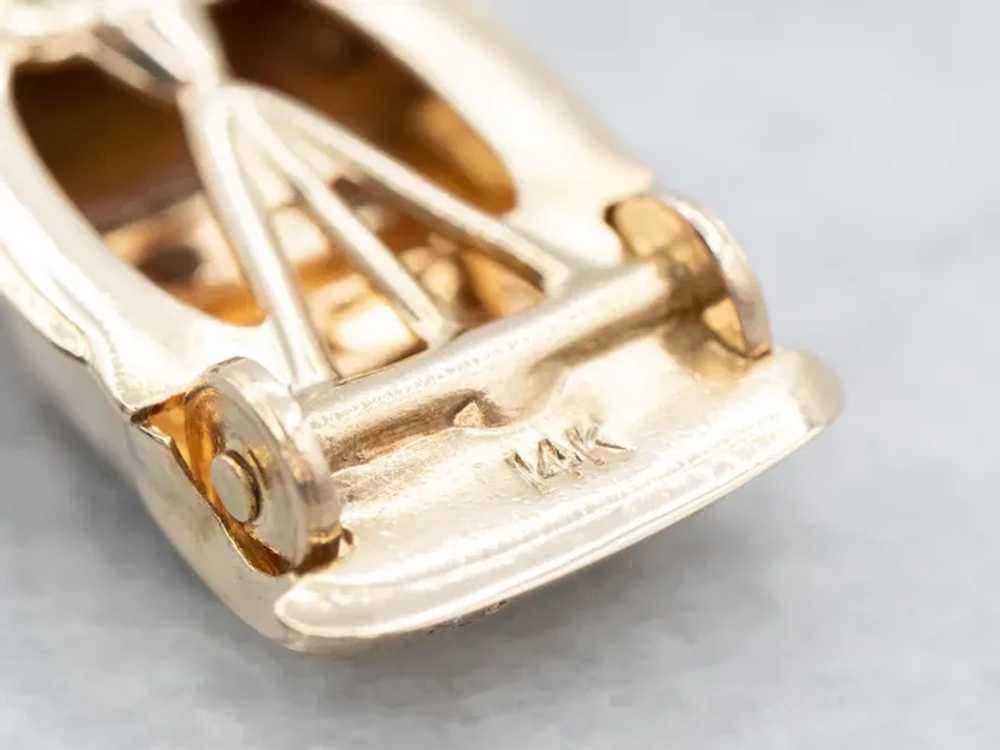 Vintage Diamond and 14-Karat Gold Charm - image 3