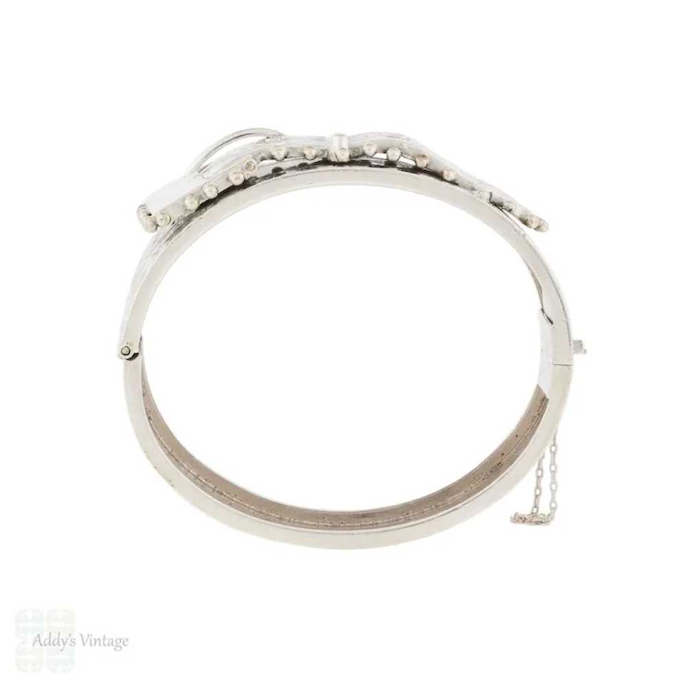 Victorian Sterling Silver Buckle Bangle Bracelet,… - image 4