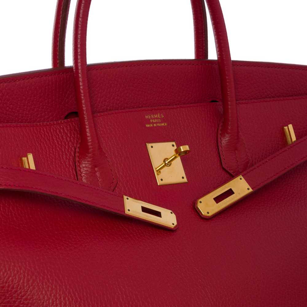 Hermès Birkin Bag 40 Leather in Red - image 4
