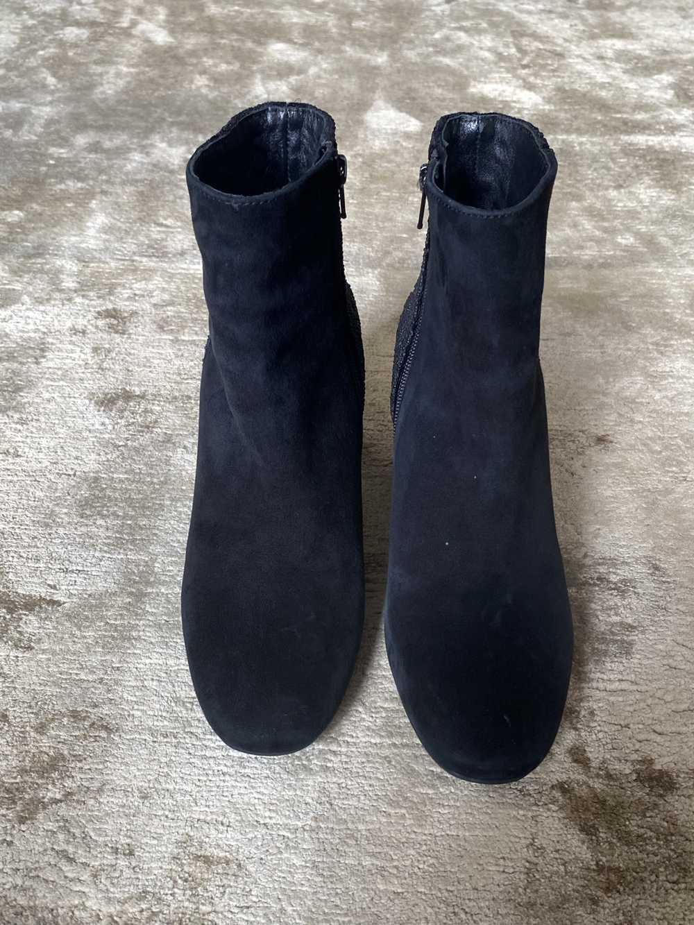 Barneys New York Black Suede/Beaded, Heeled Boots - image 5