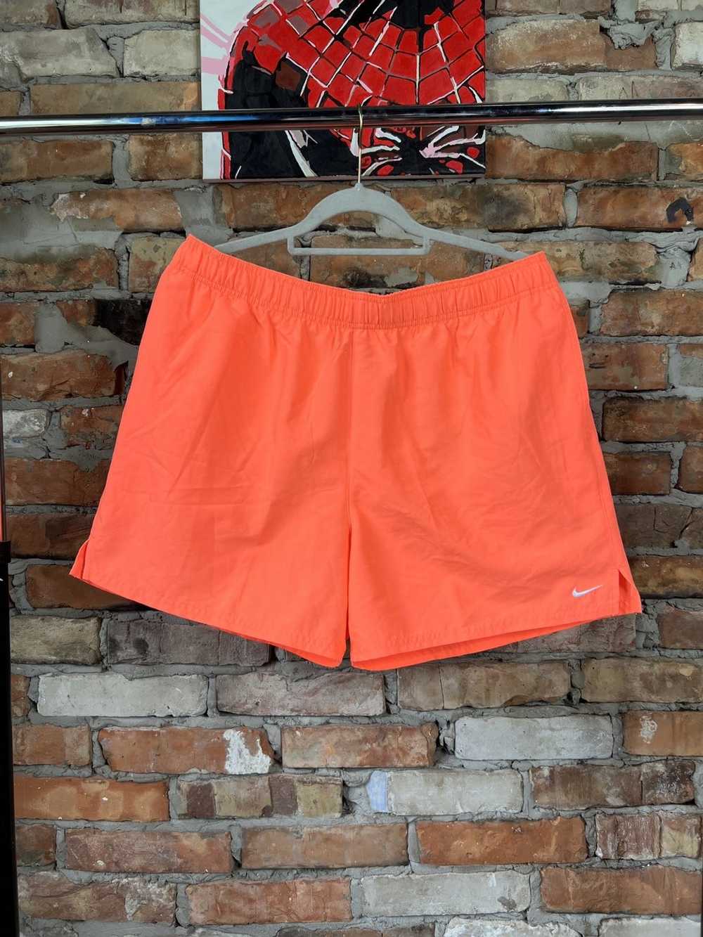 Nike × Vintage Nike shorts orange neon vintage sm… - image 1