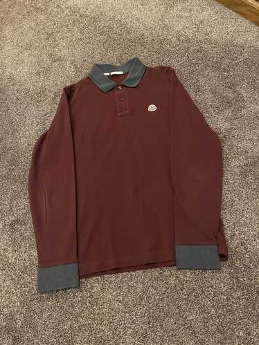 Moncler STEAL Burgundy Moncler Longsleeve Maglia P