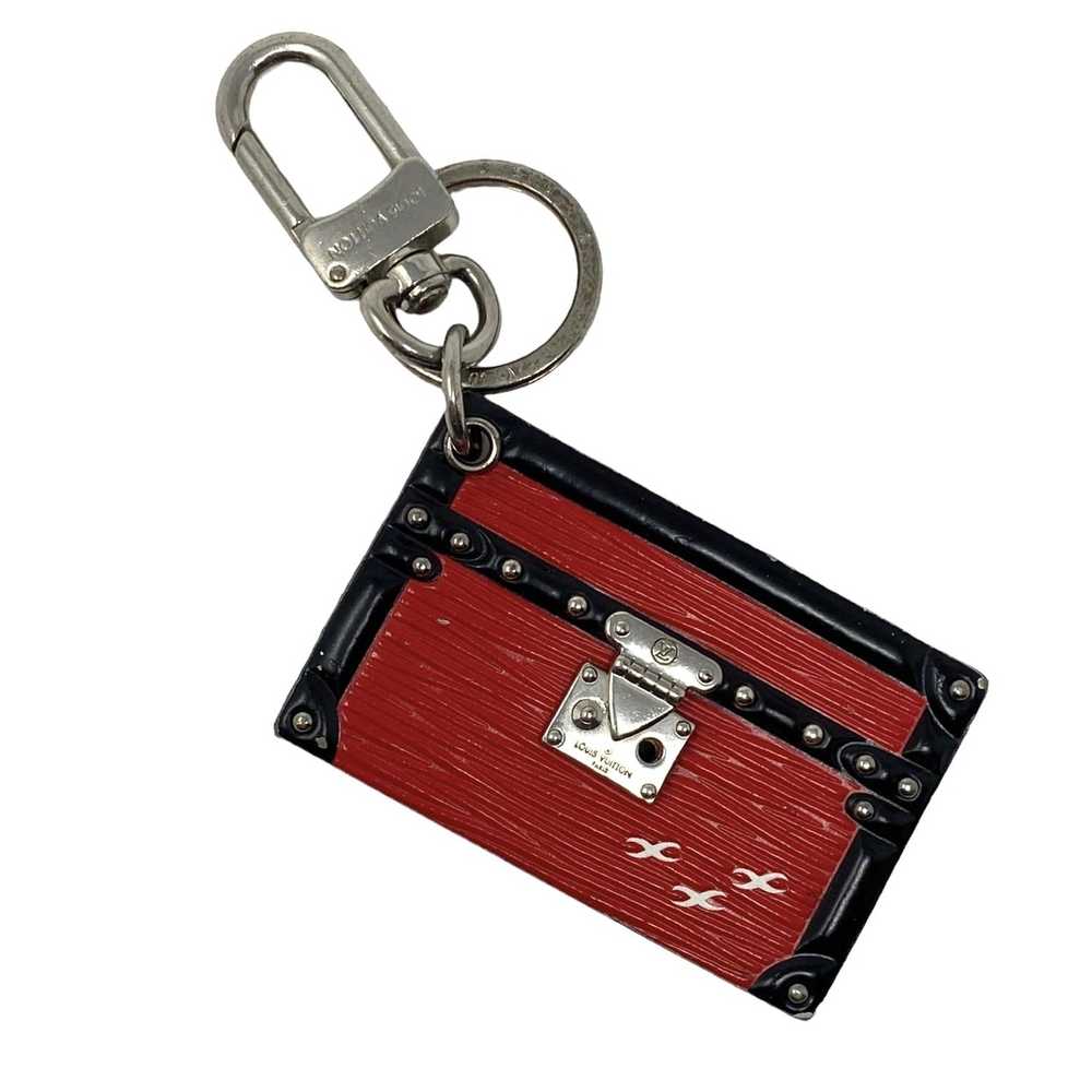 LOUIS VUITTON Epi Petite Malle Trunk Key Ring Charm Red M00005 LV