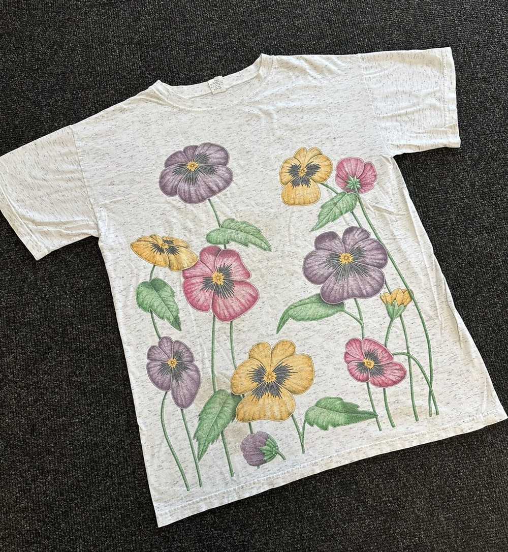 1990x Clothing × Tee × Vintage Vintage 90s Flower… - image 2