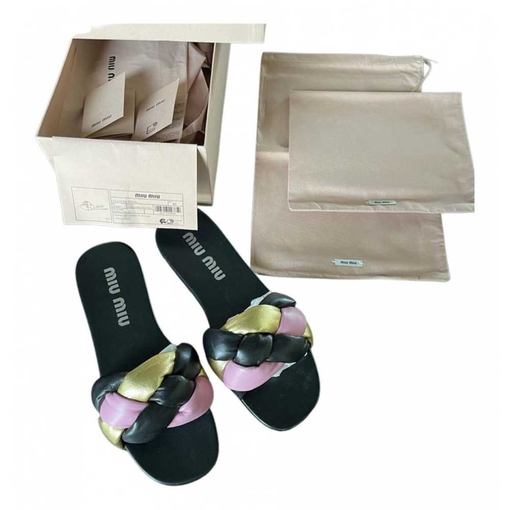 Miu Miu Leather sandal - image 2