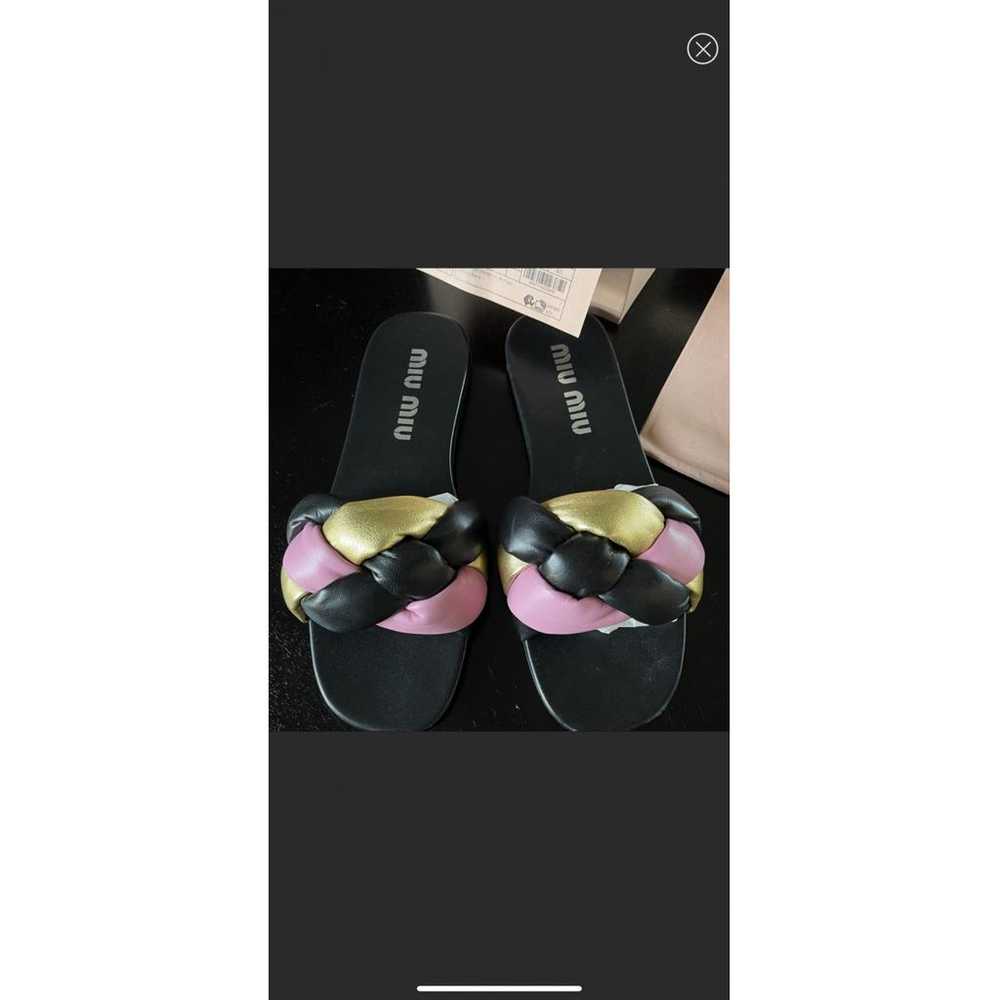 Miu Miu Leather sandal - image 3