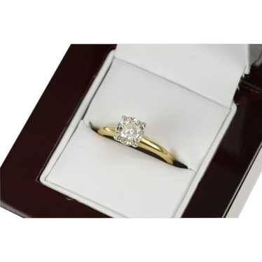 14K 0.48 Ct G/VS1 1940's Diamond Engagement Ring … - image 1