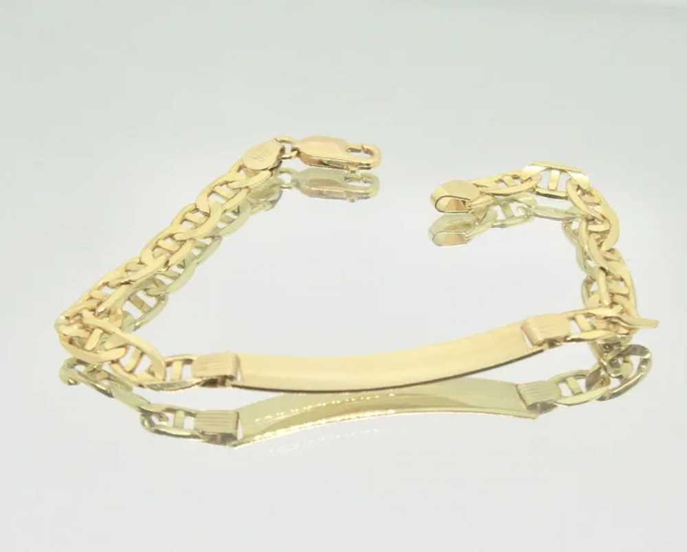 14k Yellow Gold I.D. Bracelet~ No Monogram - image 2