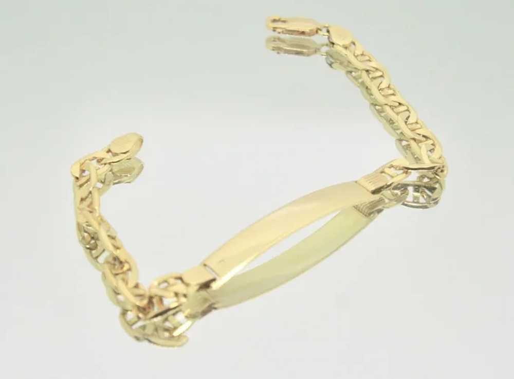 14k Yellow Gold I.D. Bracelet~ No Monogram - image 3
