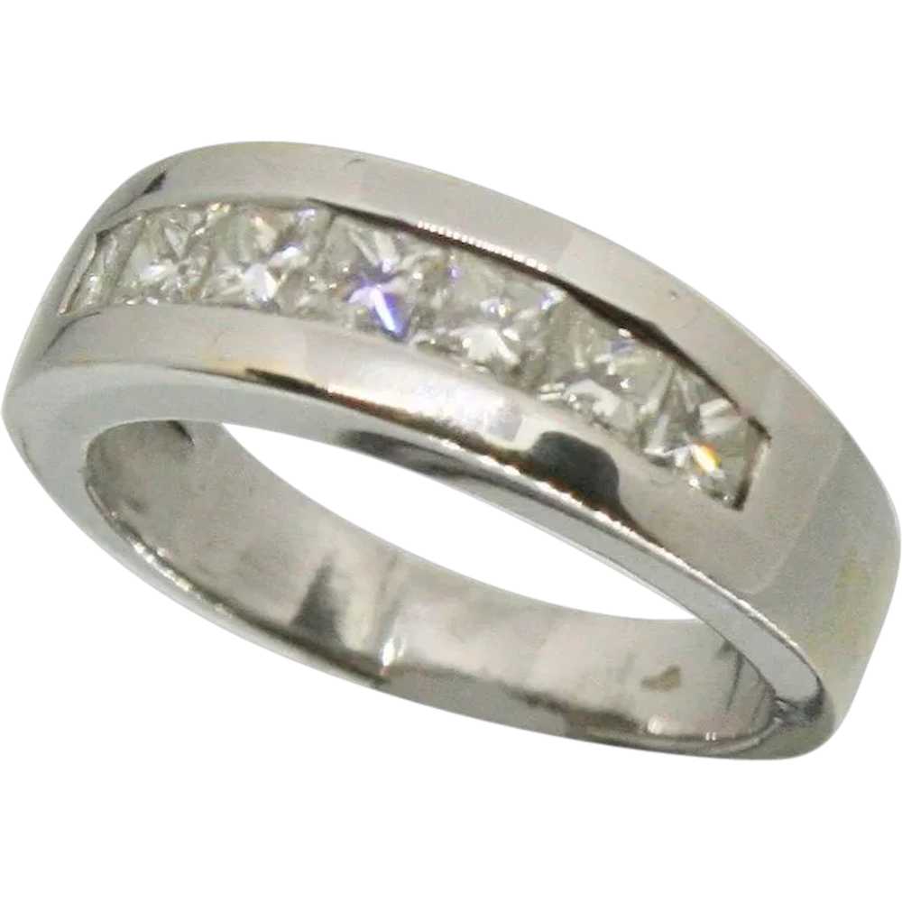 18k White Gold Men's Diamond Ring~ Size 9.5 - image 1