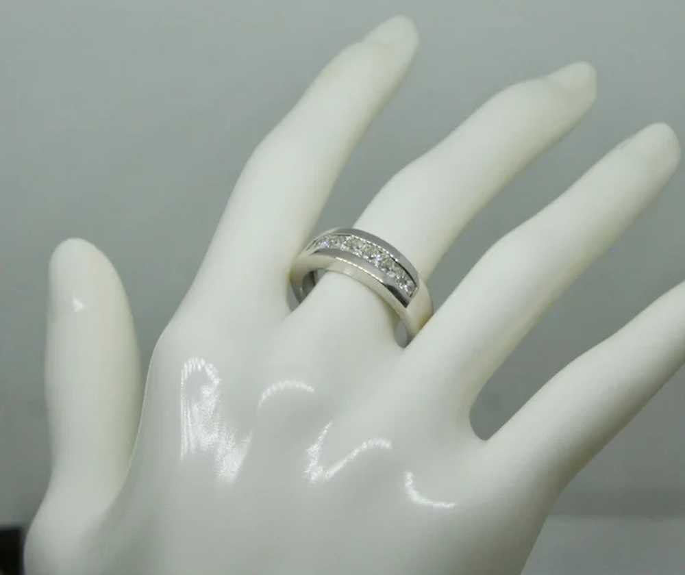 18k White Gold Men's Diamond Ring~ Size 9.5 - image 5