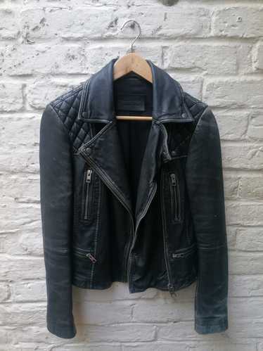 Allsaints Cargo Distressed Leather Biker Jacket - image 1