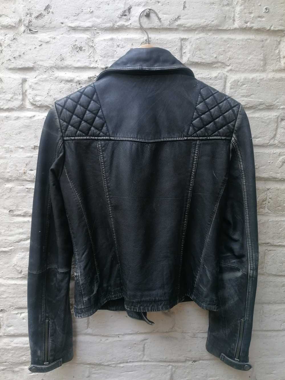 Allsaints Cargo Distressed Leather Biker Jacket - image 3