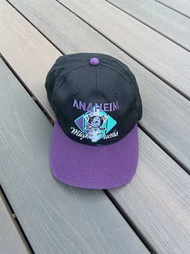 Vintage Starter Anaheim Mighty Ducks NHL Snapback Hat Tri Power Purple/Green