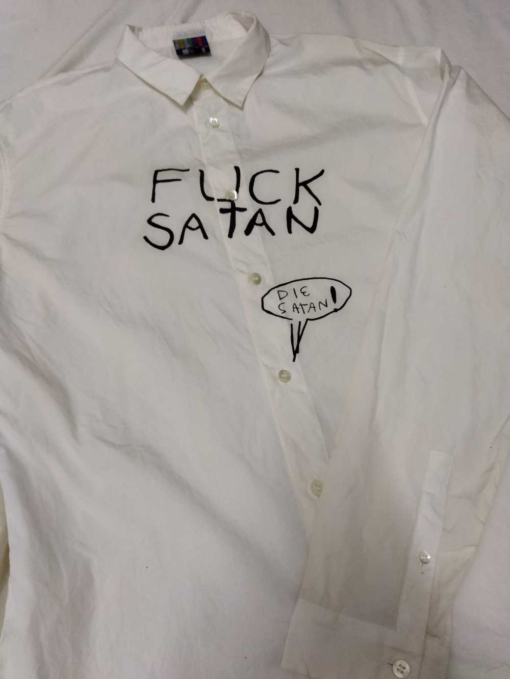 Facetasm × Rare Facetasm Fuck Satan Shirt - image 2