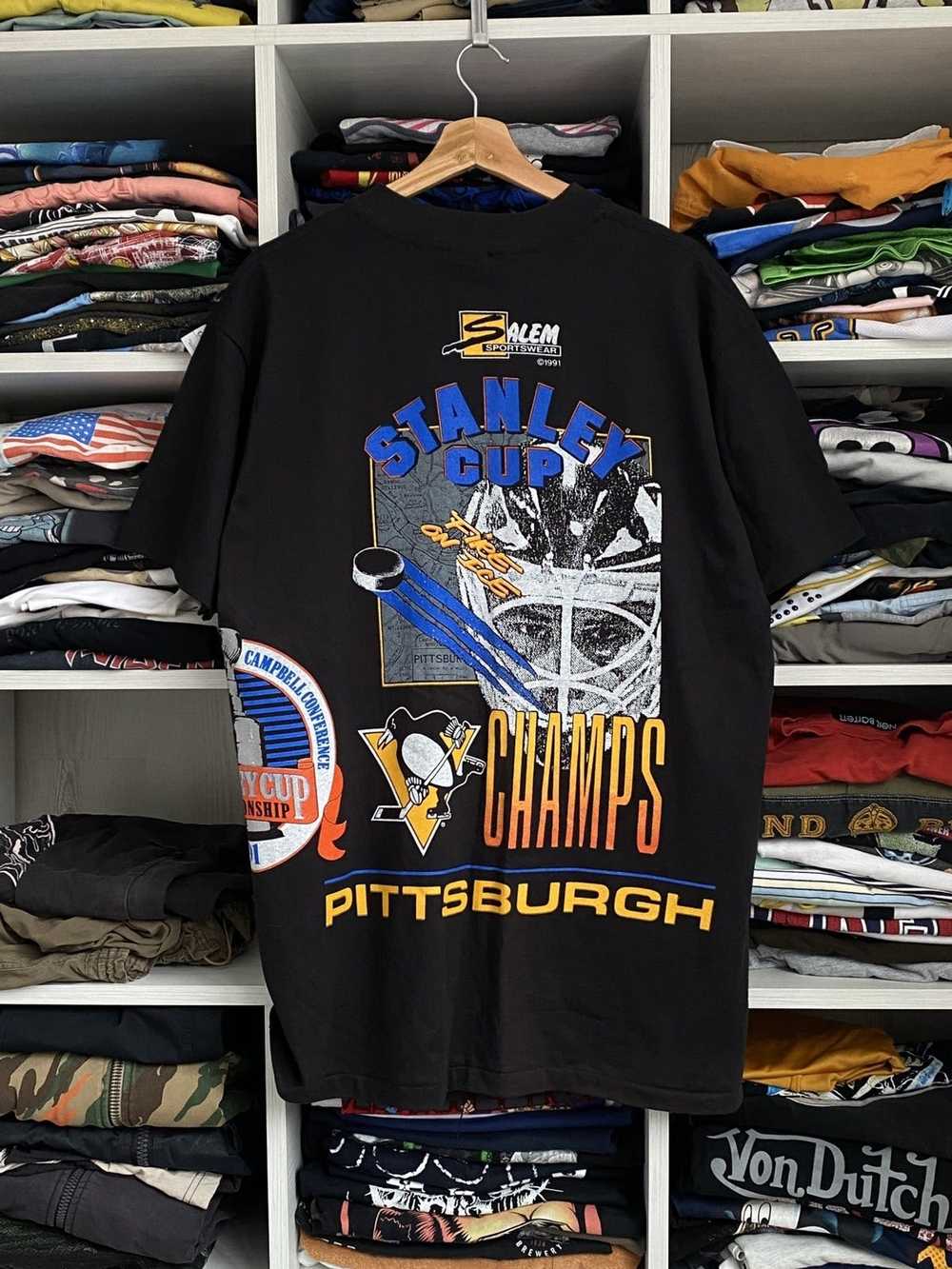 Delta × NFL × Salem Sportswear 1991 Penguins Cham… - image 2