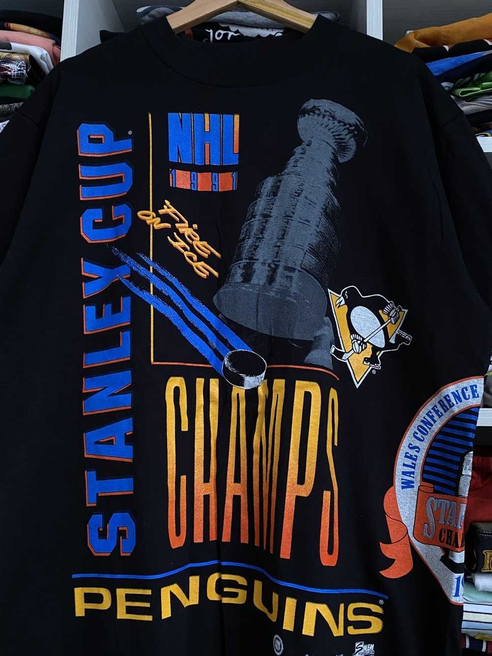 Delta × NFL × Salem Sportswear 1991 Penguins Cham… - image 5