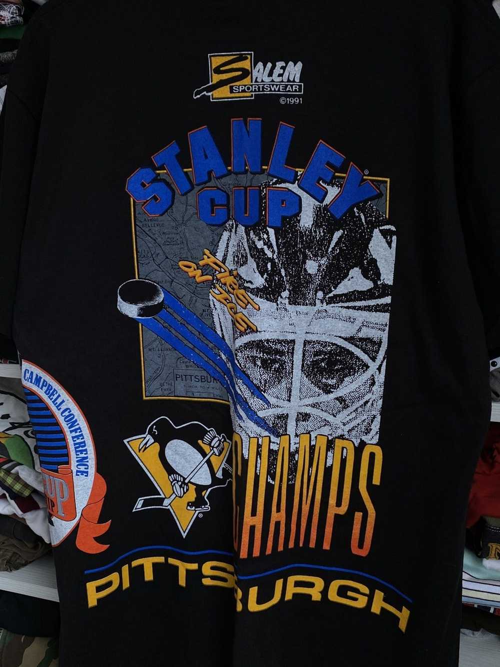 Delta × NFL × Salem Sportswear 1991 Penguins Cham… - image 9