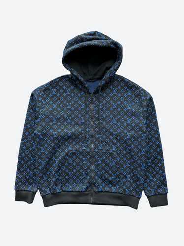 Louis Vuitton NBA Mens Denim Jacket Size 48 Blue White LV Monogram Cotton  Hoodie