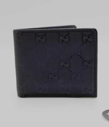 Gucci Dark Blue Monogram Bifold Wallet