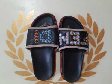 Fendi studded logo on sale slides