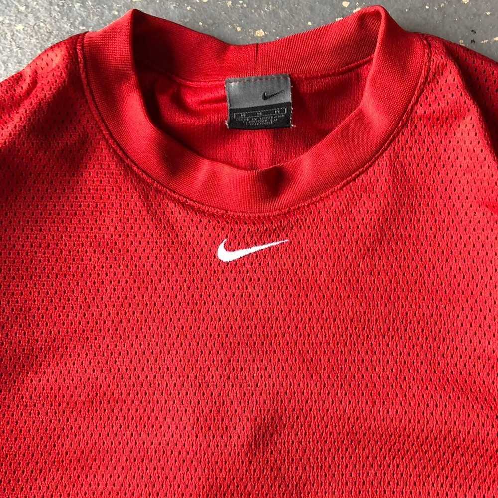Nike 1990's Nike center swoosh cherry red sweatsh… - image 2
