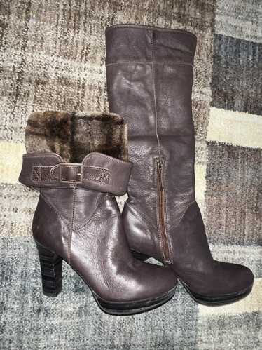 Ugg UGG Leather/Sheepskin Fold Down Boots