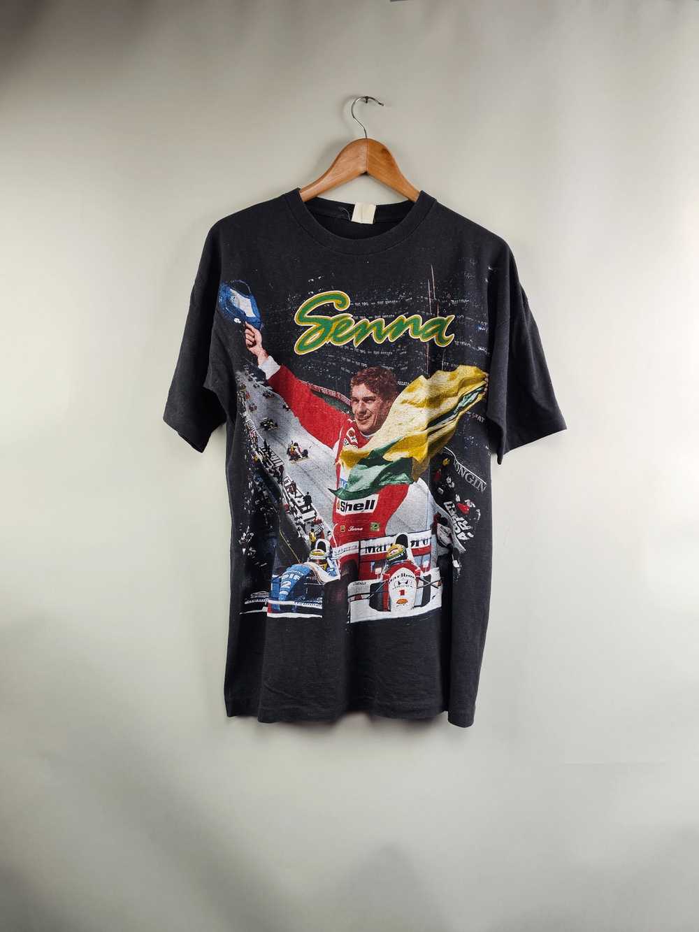 Formula 1 × Racing × Vintage 90s Ayrton Senna Rap… - image 1