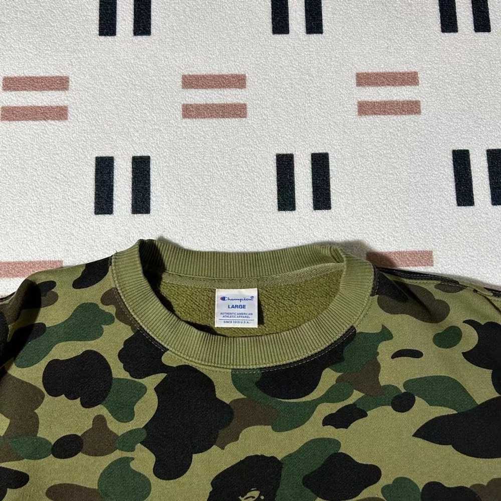 Bape × Champion BAPE x CHAMPION 1ST CAMO CREWNECK - image 2