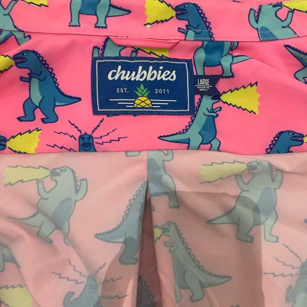 Chubbies rare chubbies pink godzilla button down shirt - Gem