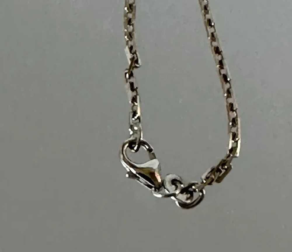 14K WG & Diamond Cluster Heart Necklace - image 10