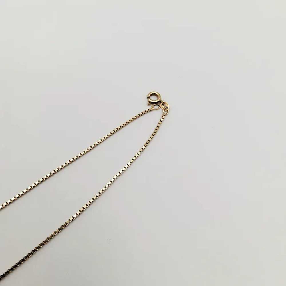 14K 18 inch Classic Box Chain Necklace - image 4