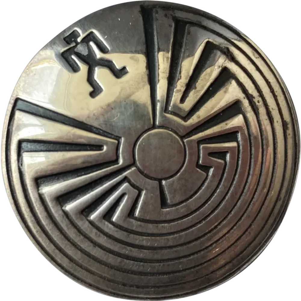 REDUCED Native American Sterling Man In The Maze … - image 1