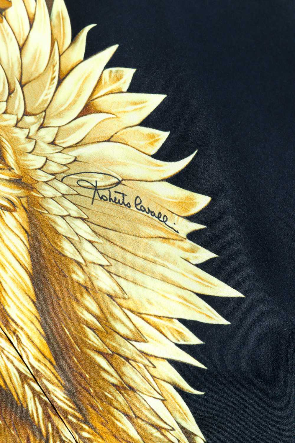 ROBERTO CAVALLI Baroque Wings Graphic Silk Dress - image 7