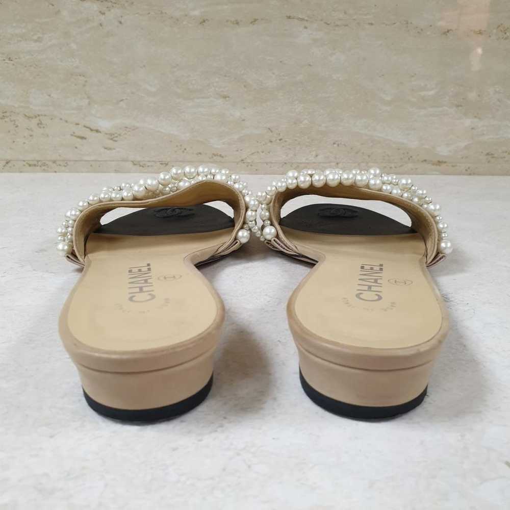 Chanel Leather flip flops - image 2