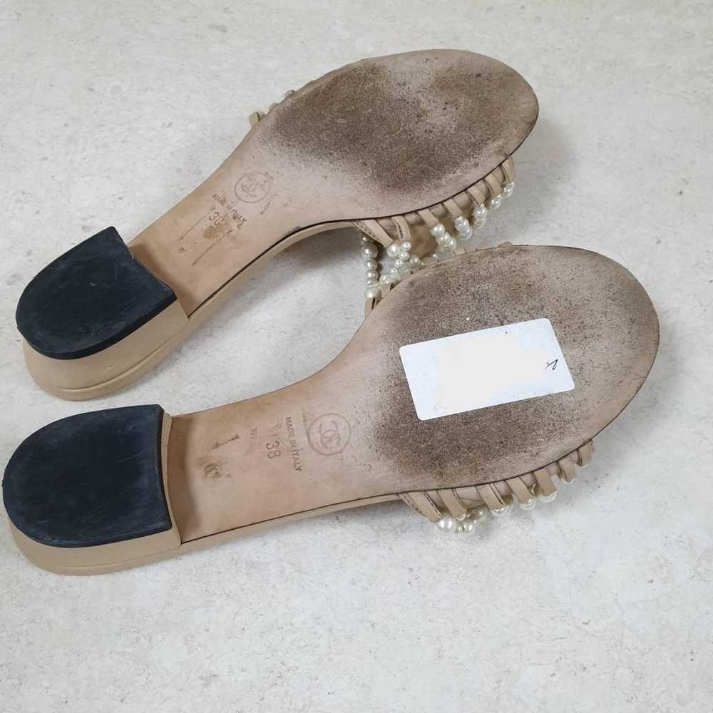 Chanel Leather flip flops - image 5