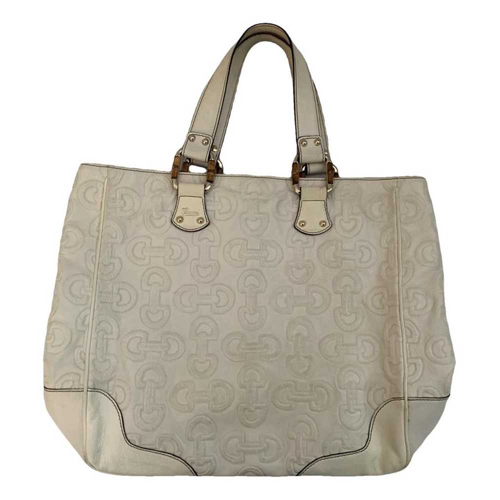 Gucci Bamboo Shopper leather handbag - image 1